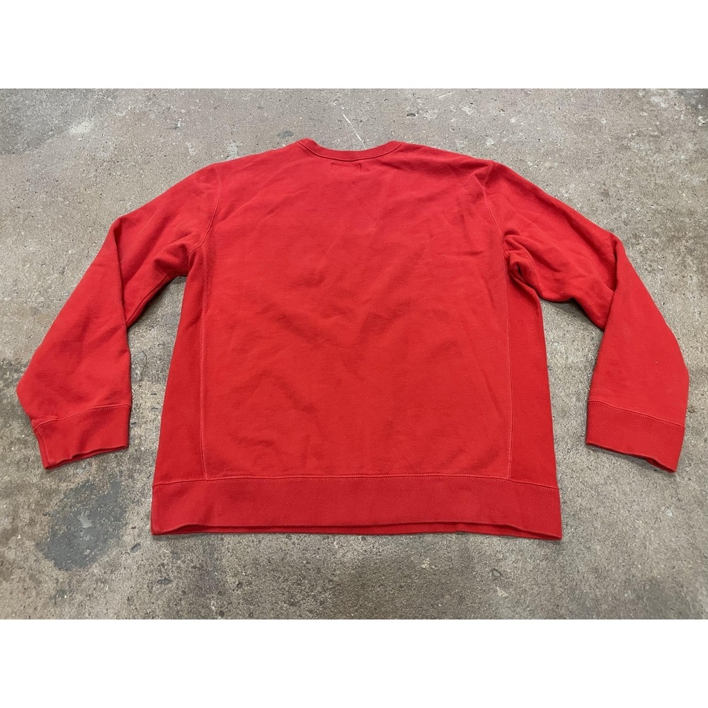 Polo Ralph Lauren Sweatshirt Mens Large Red Crewneck Pullover Blue Pony Made USA - Picture 9 of 16